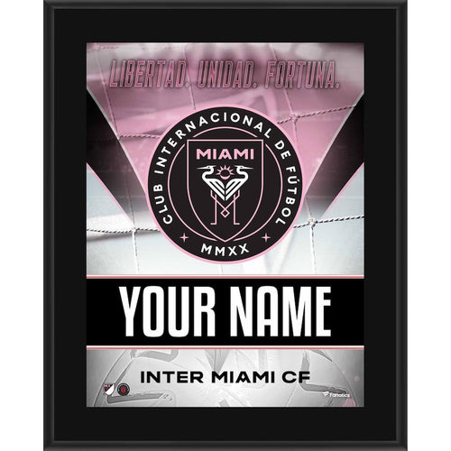 Inter Miami CF 10.5'' x 13'' Personalized Sublimated Team Logo Plaque