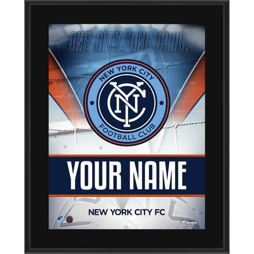 New York City FC 10.5'' x 13'' Personalized Sublimated Team Logo Plaque