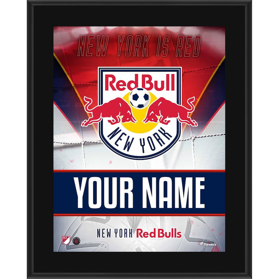 New York Red Bulls 10.5'' x 13'' Personalized Sublimated Team Logo Plaque