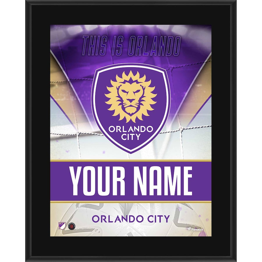 Orlando City SC 10.5'' x 13'' Personalized Sublimated Team Logo Plaque