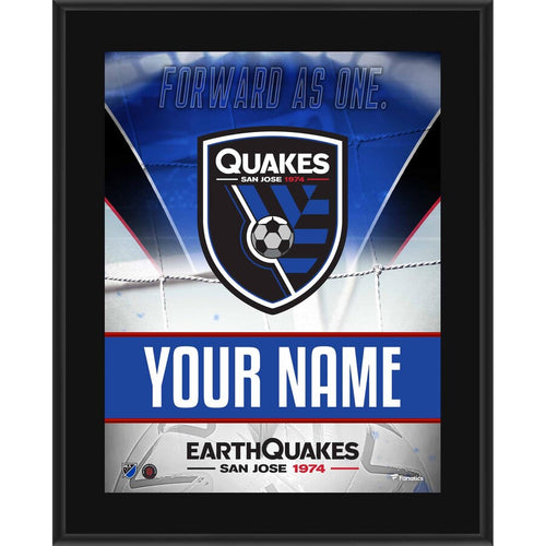 San Jose Earthquakes 10.5'' x 13'' Personalized Sublimated Team Logo Plaque
