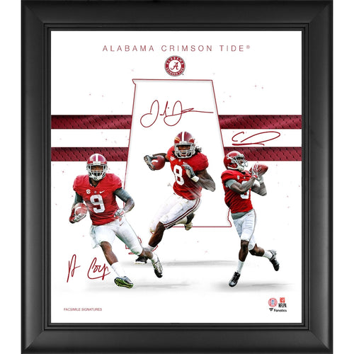 Alabama Crimson Tide Framed 15'' x 17'' Wide Receivers Franchise Foundations Collage