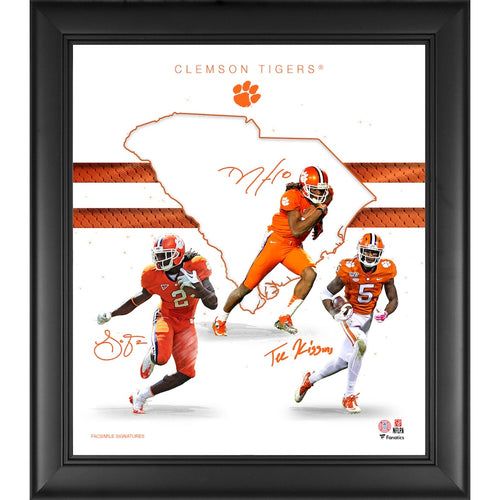 Clemson Tigers Framed 15'' x 17'' Wide Receivers Franchise Foundations Collage