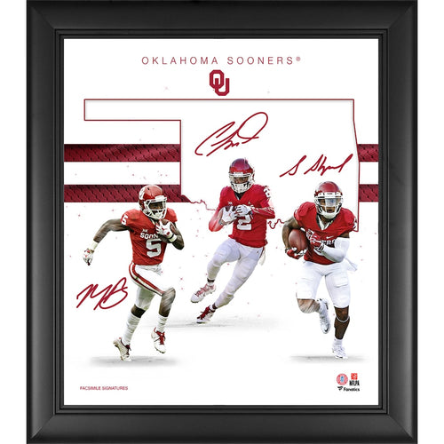Oklahoma Sooners Framed 15'' x 17'' Wide Receivers Franchise Foundations Collage