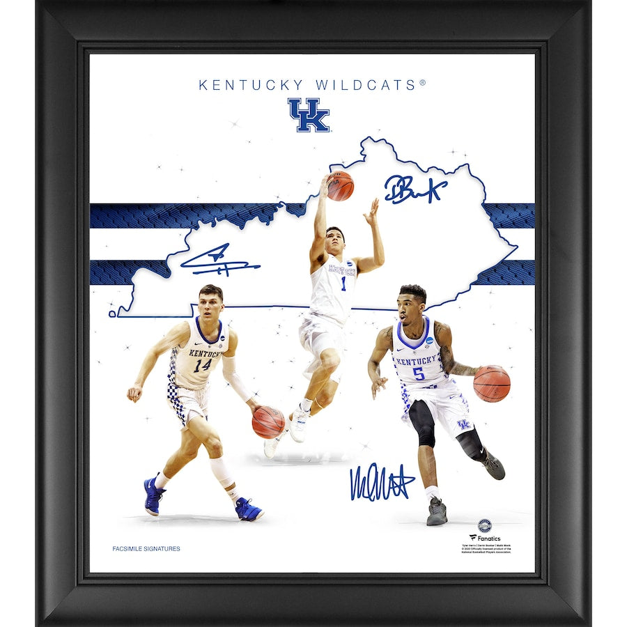 Kentucky Wildcats Framed 15'' x 17'' Guards Franchise Foundations Collage