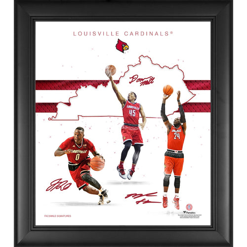 Louisville Cardinals Framed 15'' x 17'' Basketball Franchise Foundations Collage