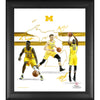 Michigan Wolverines Framed 15'' x 17'' Franchise Foundations Collage