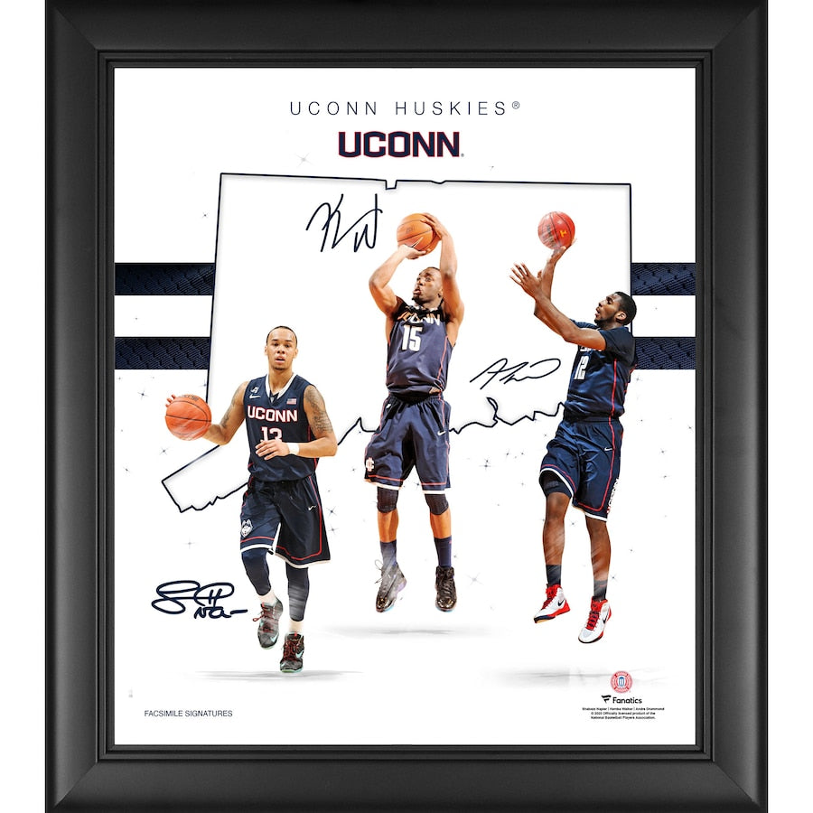 UConn Huskies Framed 15'' x 17'' Franchise Foundations Collage