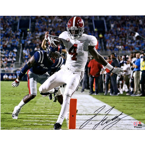 Jerry Jeudy Alabama Crimson Tide Autographed 16'' x 20'' Sideline Touchdown Photograph
