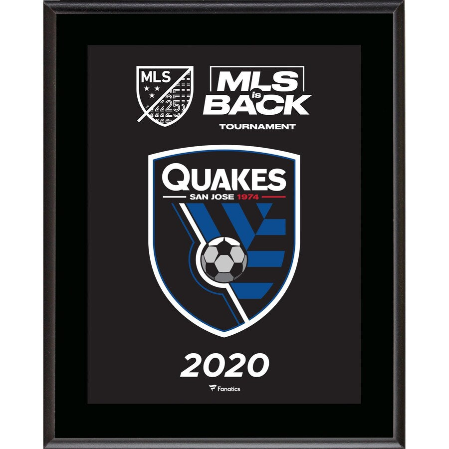 San Jose Earthquakes Unsigned 10.5'' x 13'' 2020 MLS is Back Tournament Sublimated Plaque