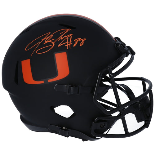 Jeremy Shockey Miami Hurricanes Autographed Riddell Eclipse Speed Replica Helmet