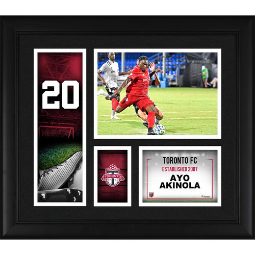 Ayo Akinola Toronto FC Framed 15'' x 17'' Player Core Collage