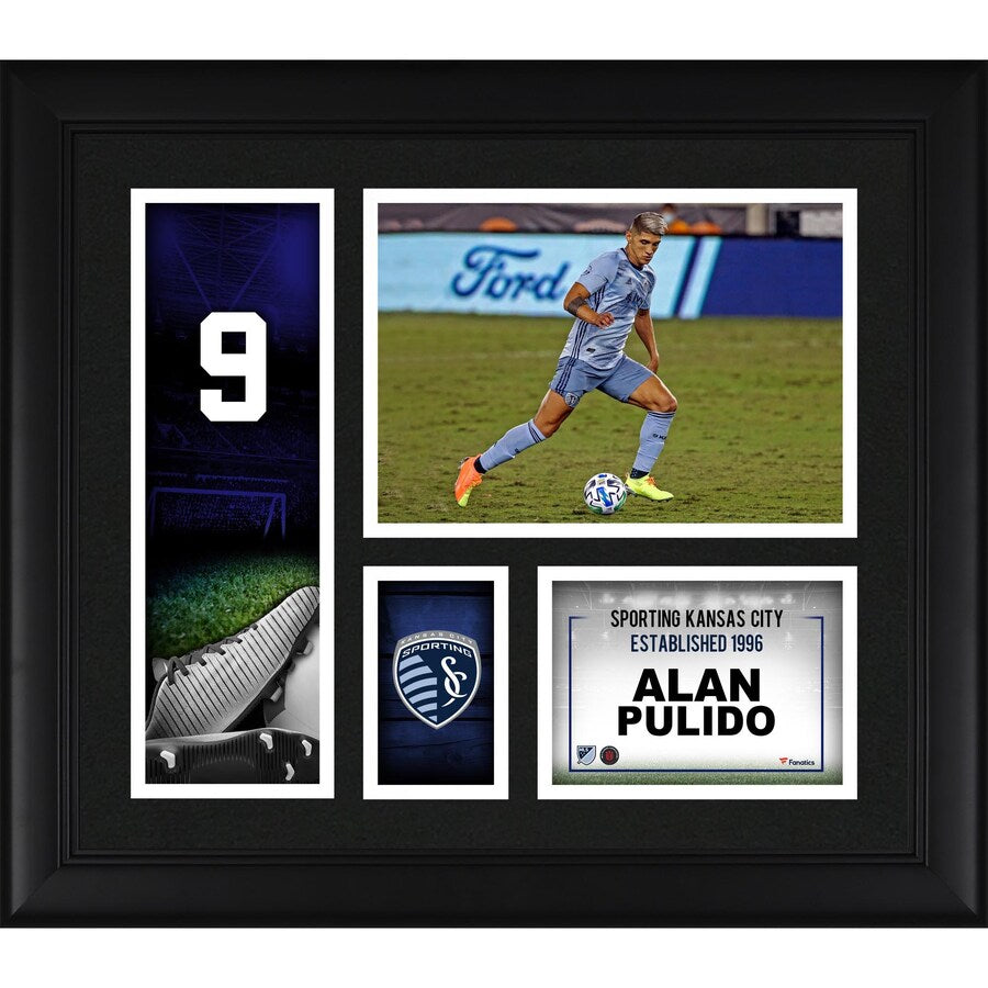 Alan Pulido Sporting Kansas City Framed 15'' x 17'' Player Core Collage