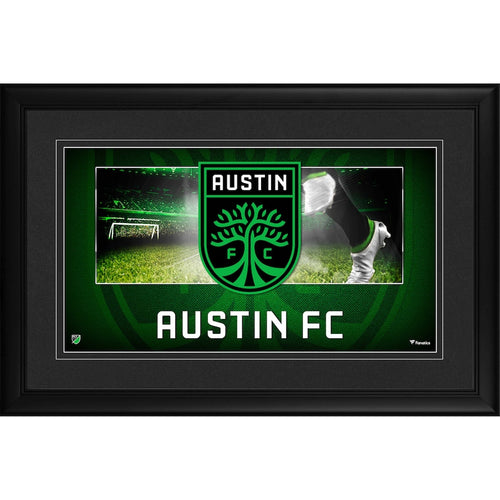 Austin FC Framed 10'' x 18'' Team Logo Panoramic Photograph