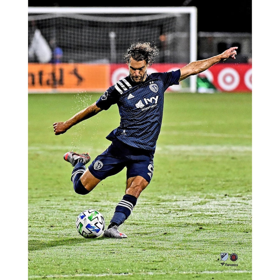 Graham Zusi Sporting Kansas City Unsigned MLS is Back Shooting Photograph