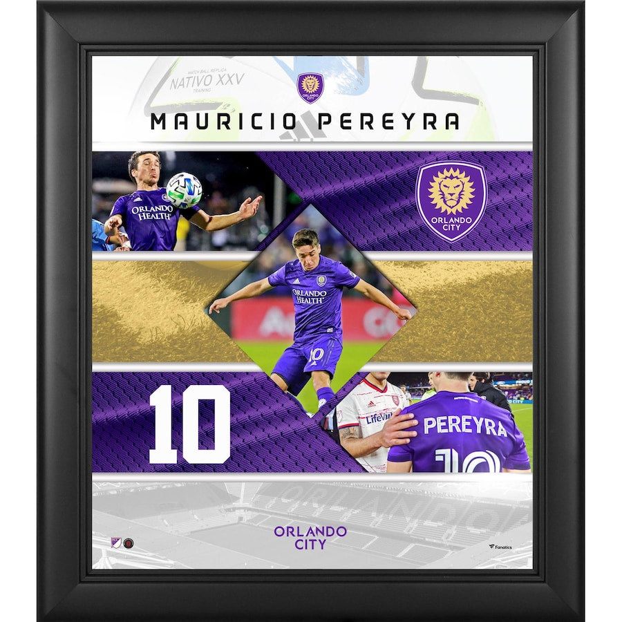 Mauricio Pereyra Orlando City SC Framed 15'' x 17'' Stitched Stars Collage
