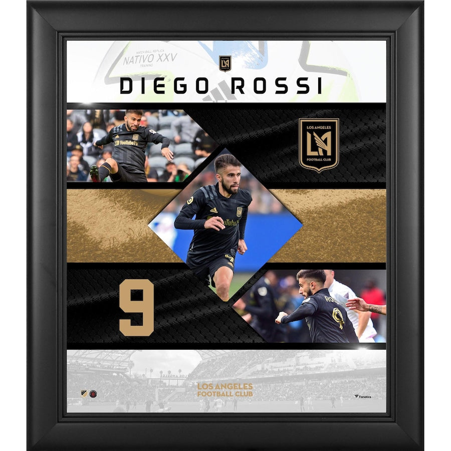 Diego Rossi LAFC Framed 15'' x 17'' Stitched Stars Collage