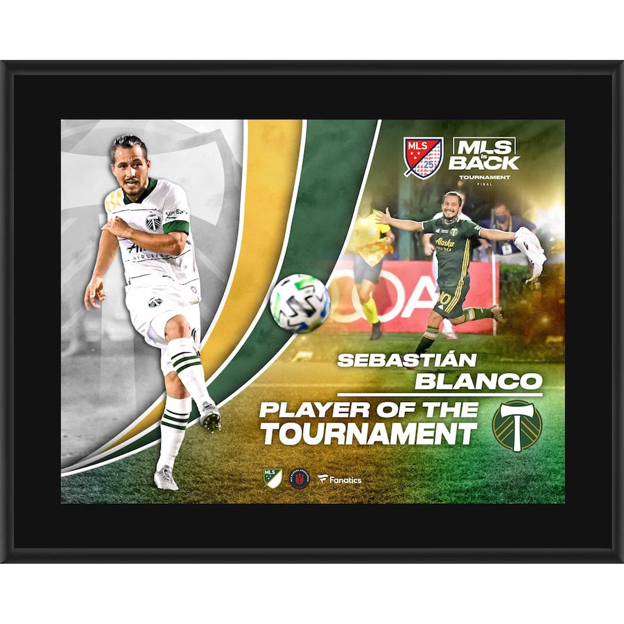 Sebastian Blanco Portland Timbers Unsigned 10.5'' x 13'' 2020 MLS is Back Player of the Tournament Sublimated Plaque