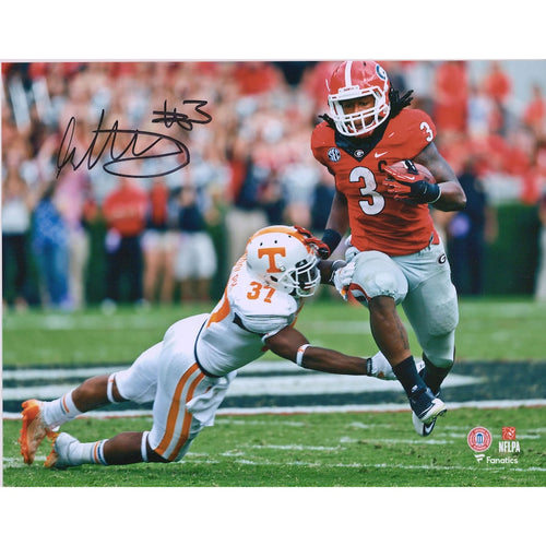 Todd Gurley II Georgia Bulldogs Autographed 8'' x 10'' Hurdle vs. Tennessee Photograph