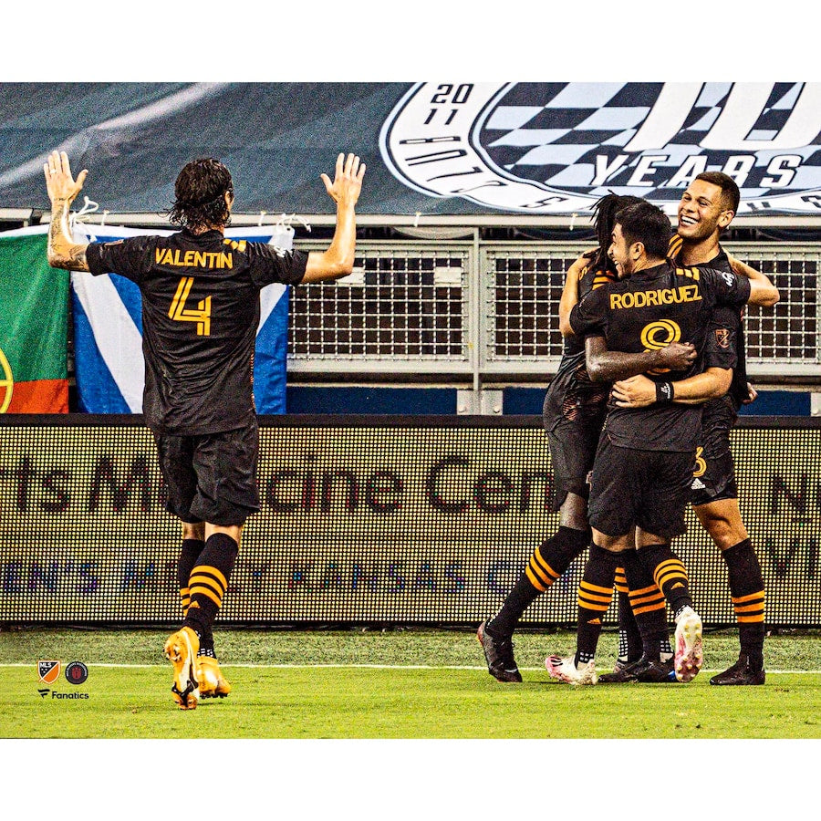 Christian Ramirez Houston Dynamo Unsigned Goal Celebration in Win vs. Sporting Kansas City Photograph