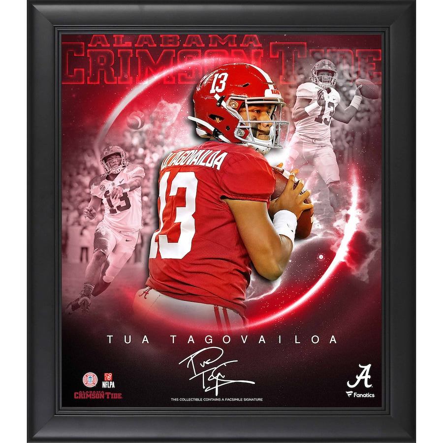 Tua Tagovailoa Alabama Crimson Tide Framed 15'' x 17'' Stars of the Game Collage - Facsimile Signature