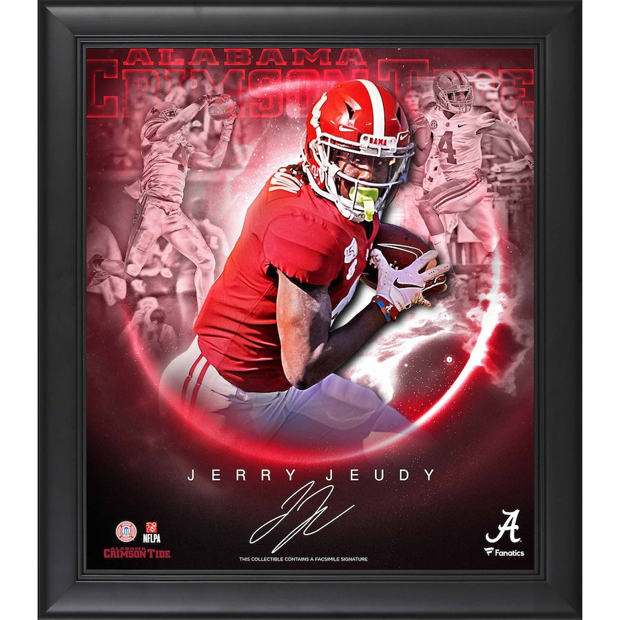Jerry Jeudy Alabama Crimson Tide Framed 15'' x 17'' Stars of the Game Collage - Facsimile Signature