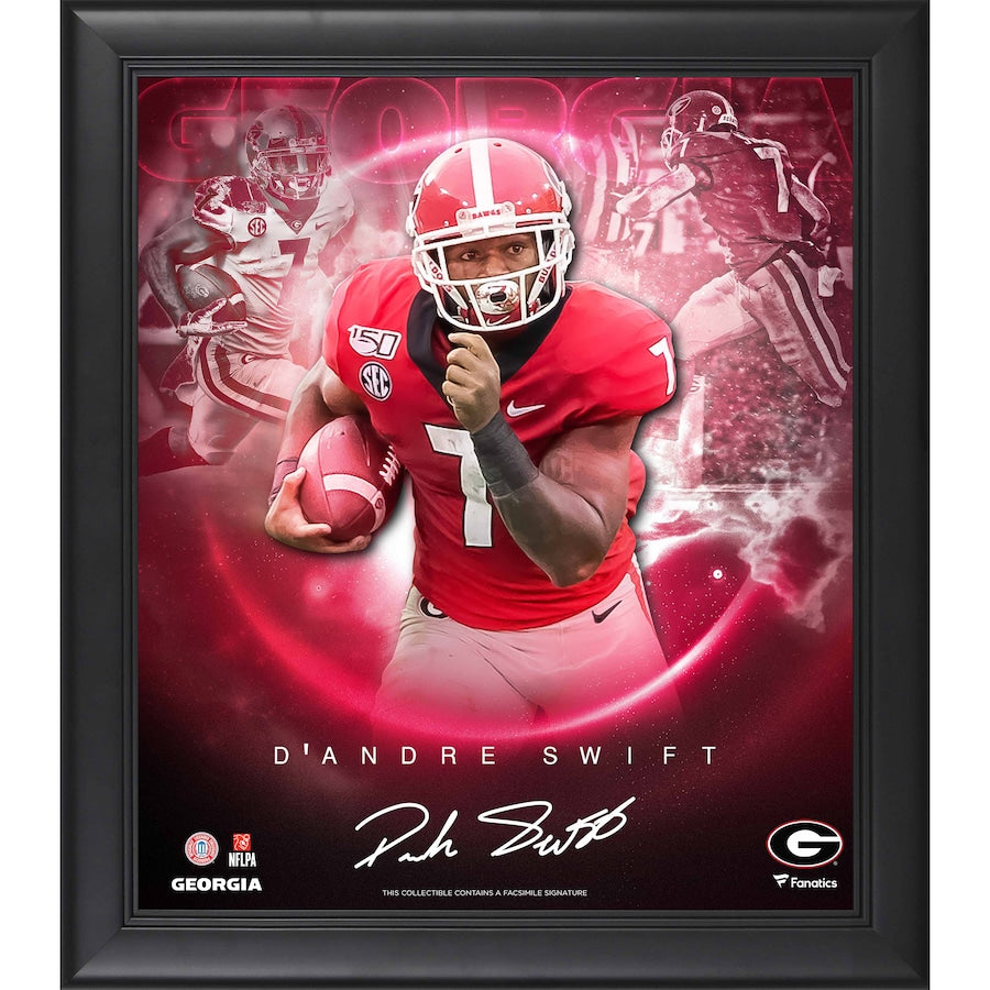 D'Andre Swift Georgia Bulldogs Framed 15'' x 17'' Stars of the Game Collage - Facsimile Signature