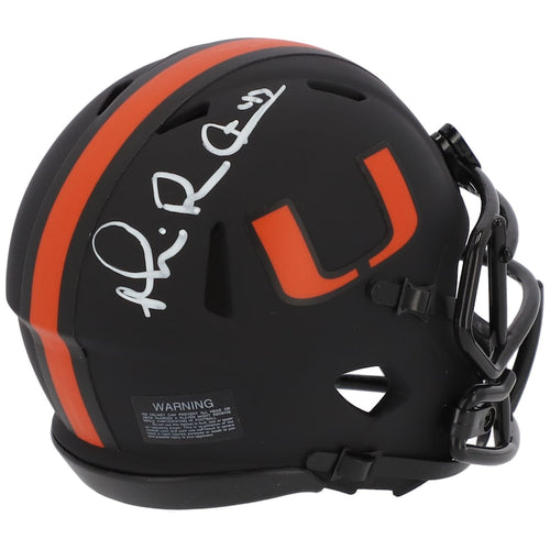 Michael Irvin Miami Hurricanes Autographed Riddell Eclipse Speed Mini Helmet