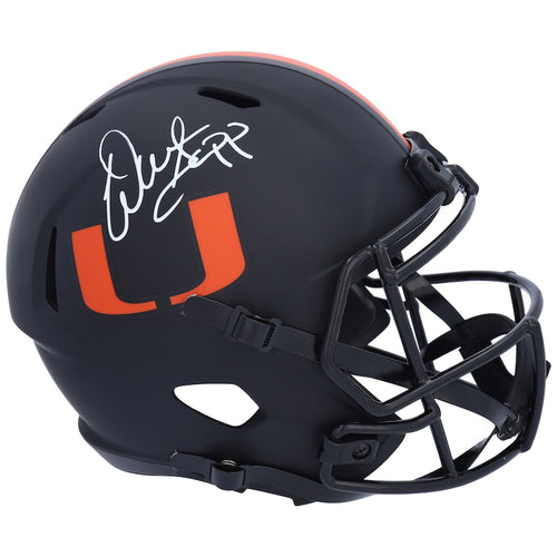 Warren Sapp Miami Hurricanes Autographed Riddell Eclipse Speed Replica Helmet
