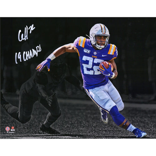 Clyde Edwards-Helaire LSU Tigers Autographed 11'' x 14'' Spotlight Photograph with ''19 Champs'' Inscription