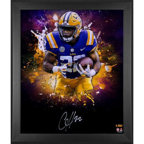 Clyde Edwards-Helaire LSU Tigers Framed Autographed 20'' x 24'' In Focus Photograph
