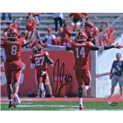 Isaiah Johnson Houston Cougars Autographed 8'' x 10'' Hands Out Photograph