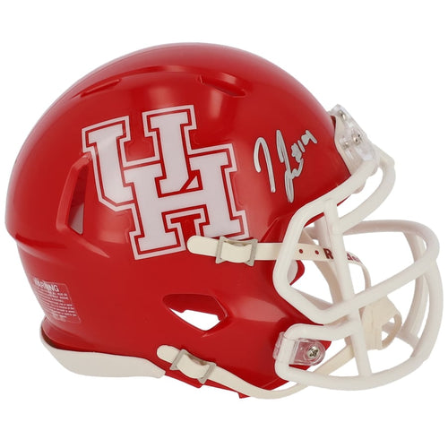 Isaiah Johnson Houston Cougars Autographed Riddell Speed Mini Helmet