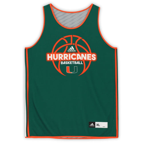 Miami Hurricanes Team-Issued #35 Green Reversible Jersey from the Basketball Program - Size XL
