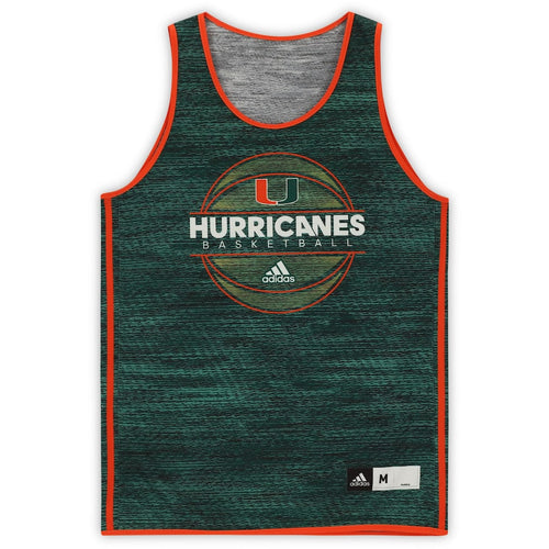 Miami Hurricanes Team-Issued #12 Forest Green Reversible Jersey from the Basketball Program - Size M