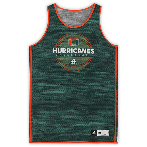Miami Hurricanes Team-Issued #15 Forest Green Reversible Jersey from the Basketball Program - Size XL+4
