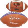 Patrick Queen LSU Tigers Autographed Commemorative Football with ''19 Champs'' Inscription