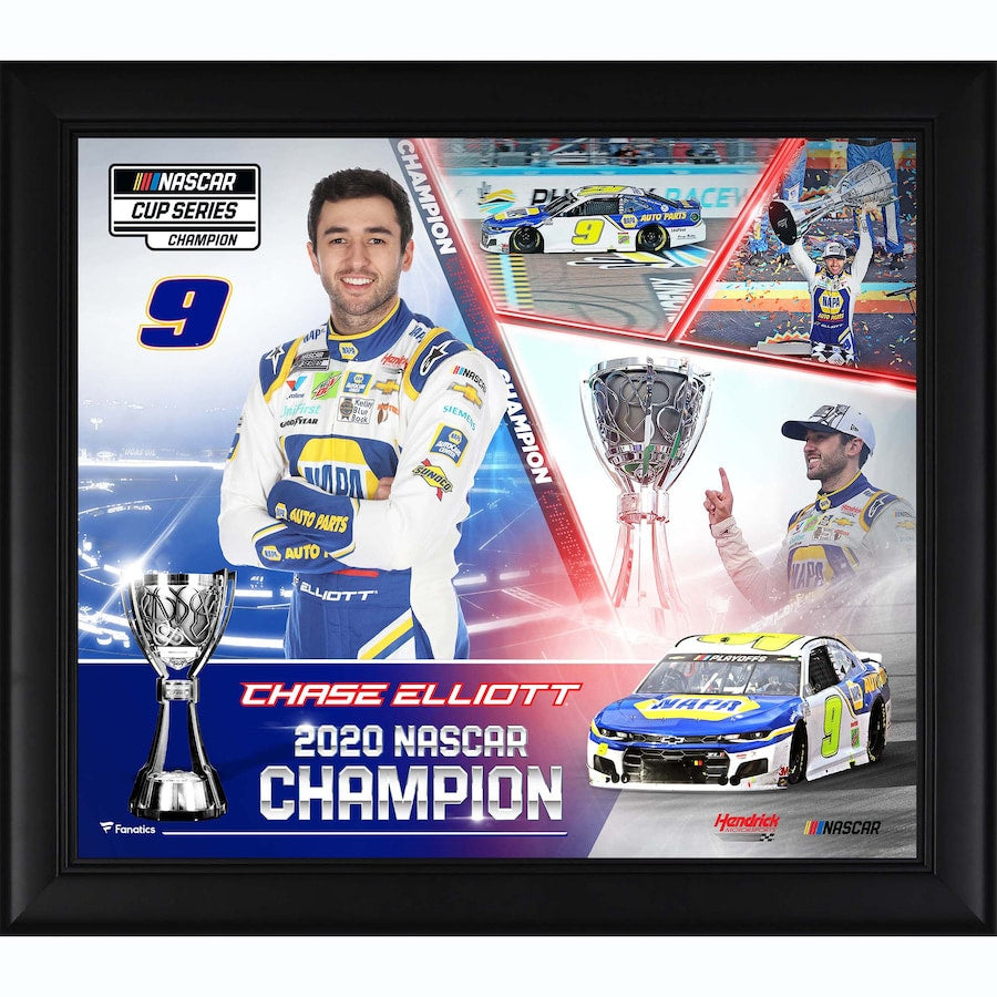 Chase Elliott Framed 15'' x 17'' 2020 NASCAR Cup Series Champion Collage