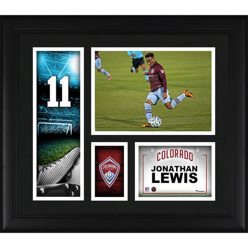 Jonathan Lewis Colorado Rapids Framed 15'' x 17'' Player Core Collage