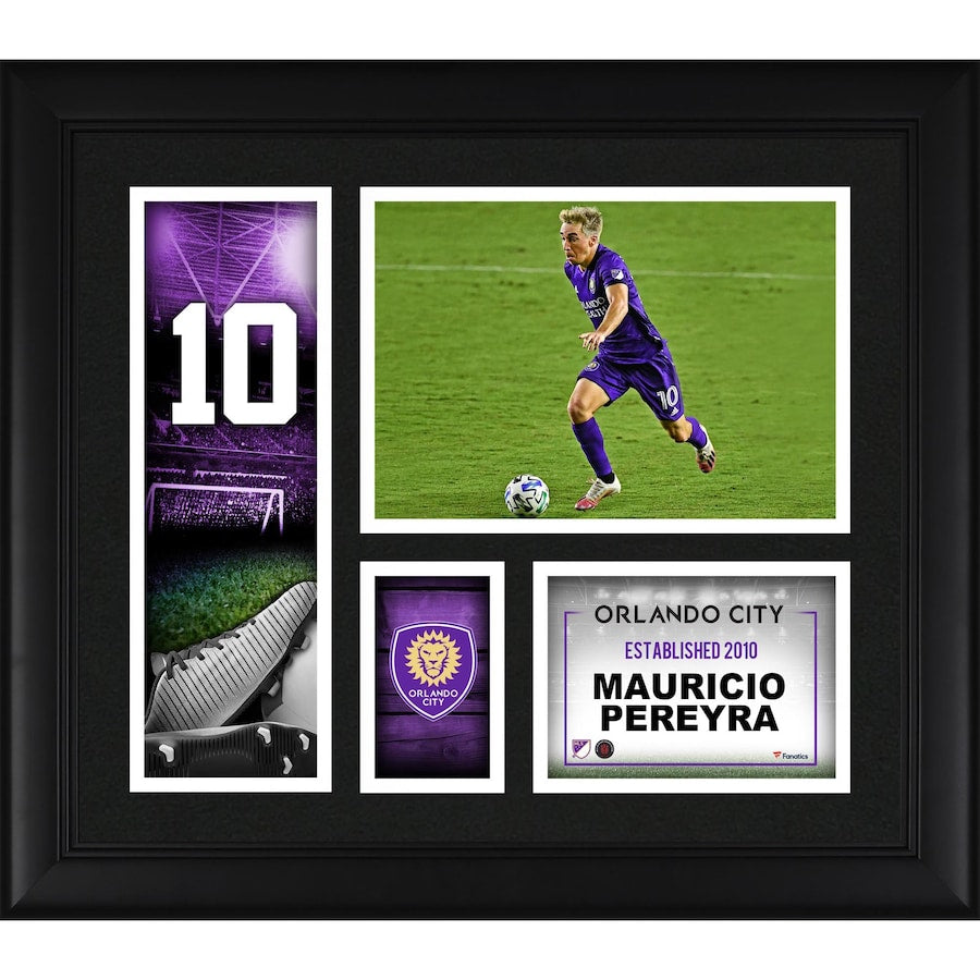 Mauricio Pereyra Orlando City SC Framed 15'' x 17'' Player Core Collage