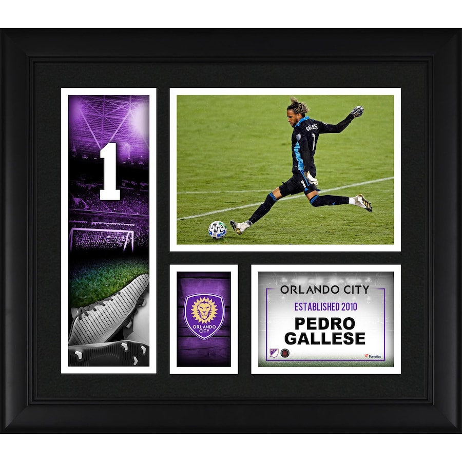 Pedro Gallese Orlando City SC Framed 15'' x 17'' Player Core Collage