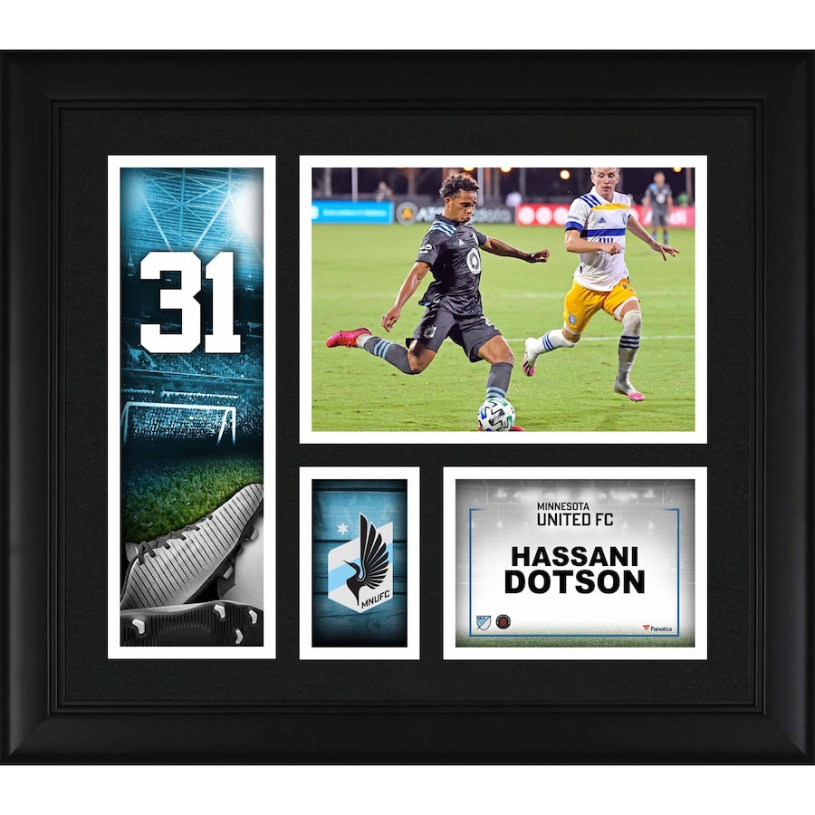 Hassani Dotson Minnesota United FC Framed 15'' x 17'' Player Core Collage