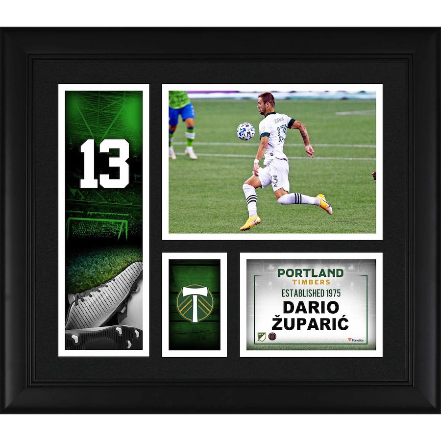 Dario Zuparic Portland Timbers Framed 15'' x 17'' Player Core Collage