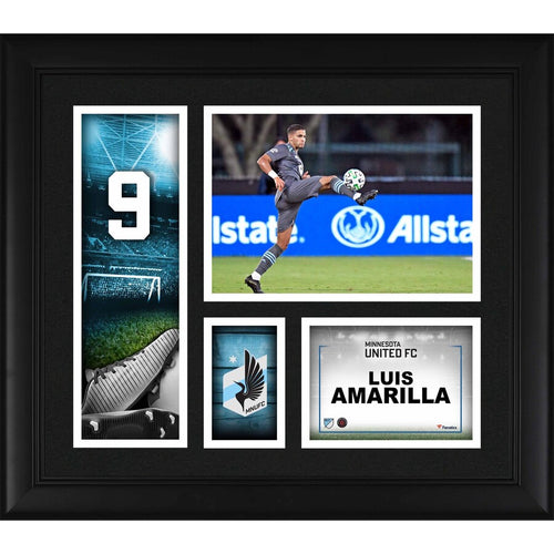 Luis Amarilla Minnesota United FC Framed 15'' x 17'' Player Core Collage