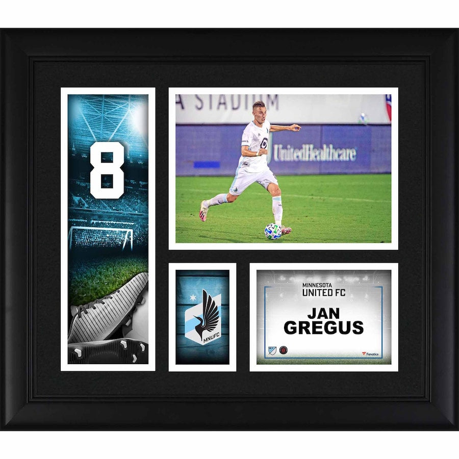 Jan Gregus Minnesota United FC Framed 15'' x 17'' Player Core Collage