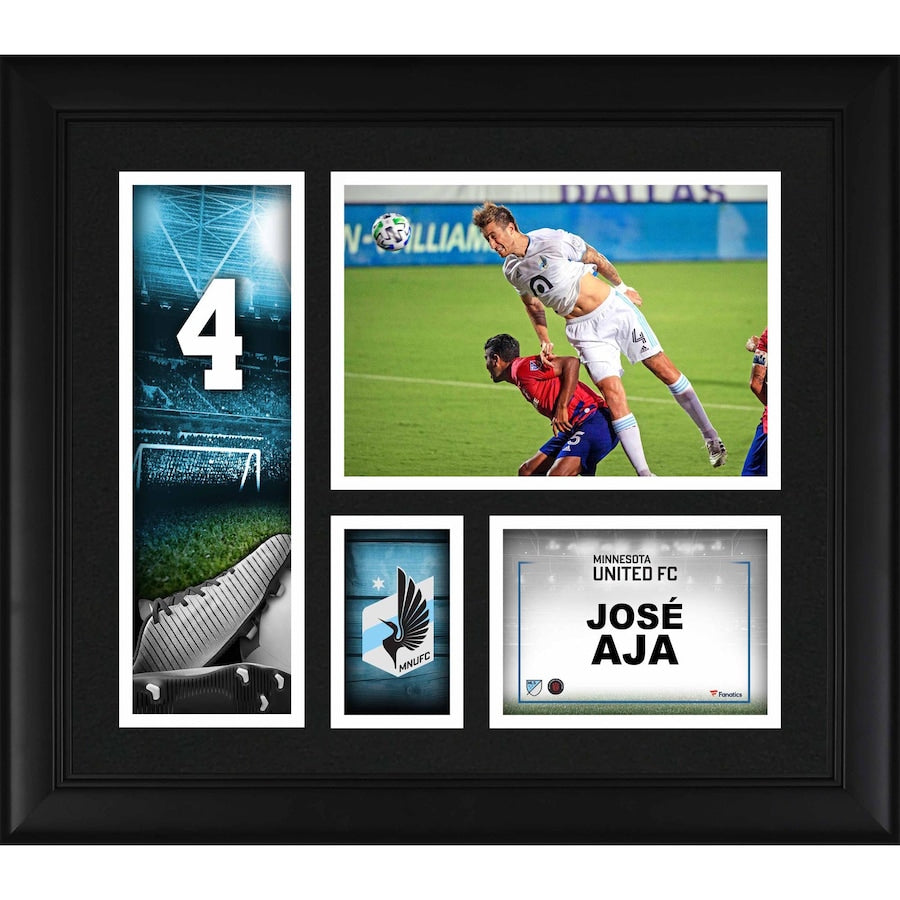 Jose Aja Minnesota United FC Framed 15'' x 17'' Player Core Collage