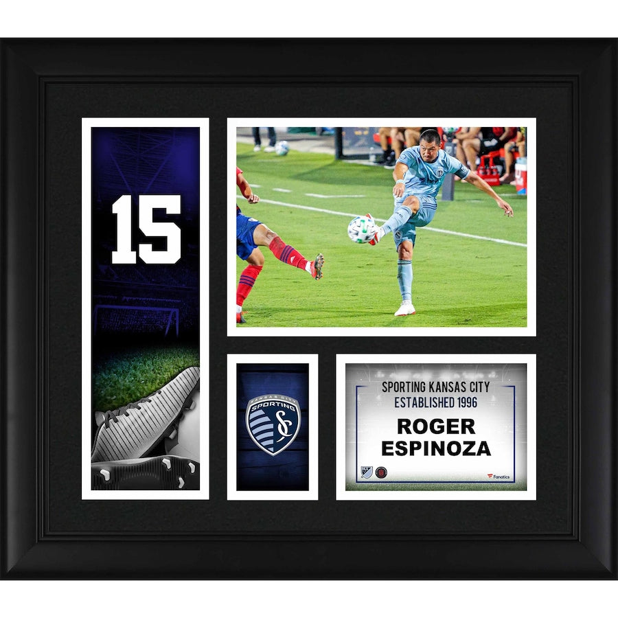Roger Espinoza Sporting Kansas City Framed 15'' x 17'' Player Core Collage