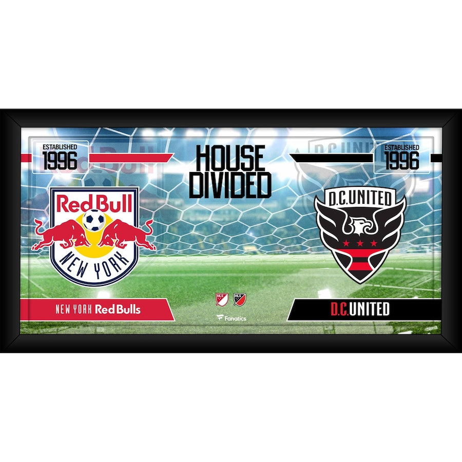 New York Red Bulls vs. D.C. United Framed 10'' x 20'' House Divided Collage