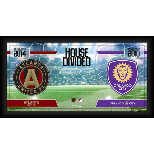 Atlanta United FC vs. Orlando City SC Framed 10'' x 20'' House Divided Collage