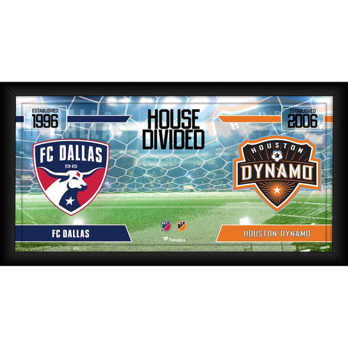 Houston Dynamo vs. FC Dallas Framed 10'' x 20'' House Divided Collage